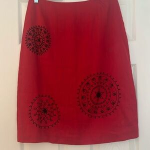 Ann Taylor Embellished Linen Skirt